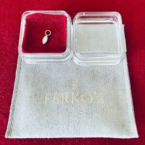 Custom FERKO'S 14k Solid Gold Diamond Pave Evil Eye Hoop Charm